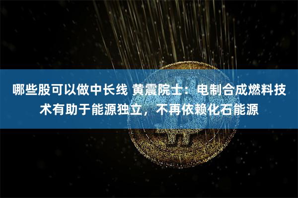 哪些股可以做中长线 黄震院士：电制合成燃料技术有助于能源独立，不再依赖化石能源